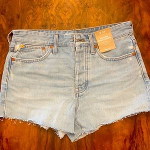 Madewell relaxed denim shorts in cedarcroft wash NWT